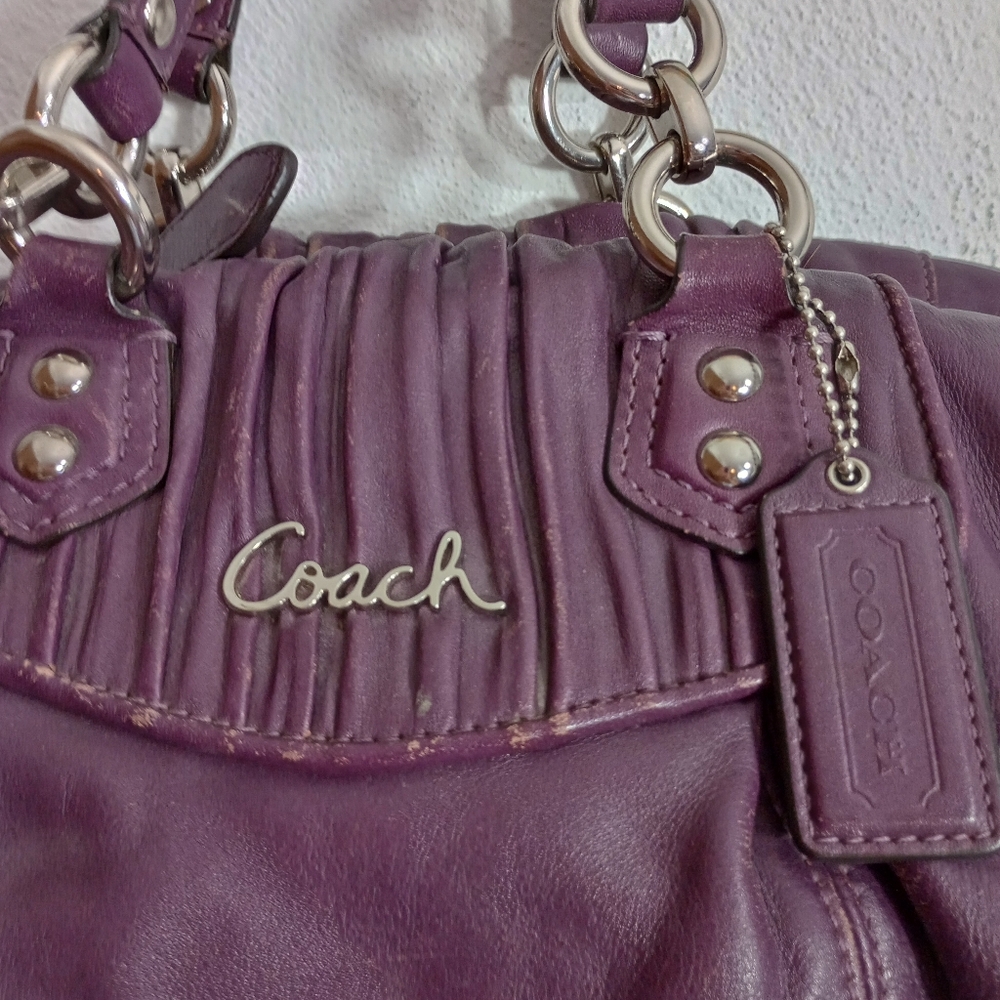 Rare Coach Ashley Purple‎ Bag - Picture 2 of 7